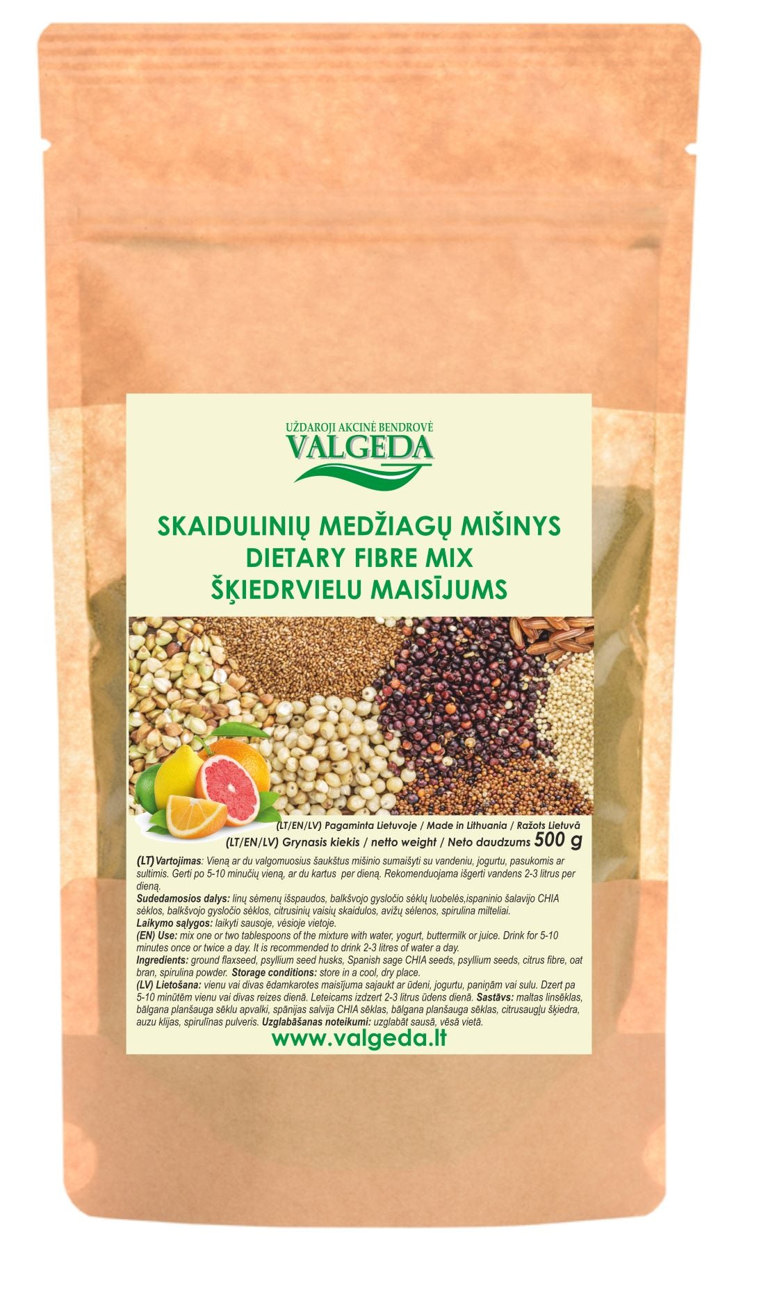 Skaidulinių medžiagų mišinys 500 g.