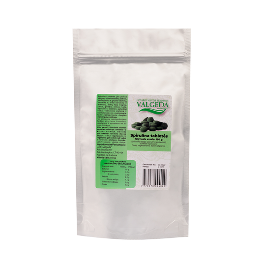 Spirulina tabletėmis (300 tablečių) 150 g