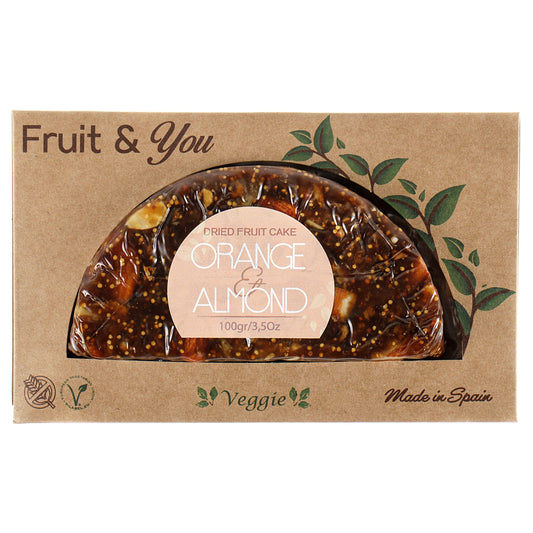 Vaisių pyragas FRUIT & YOU su apelsinais ir figomis 100g, Ispanija BE GLIUTENO