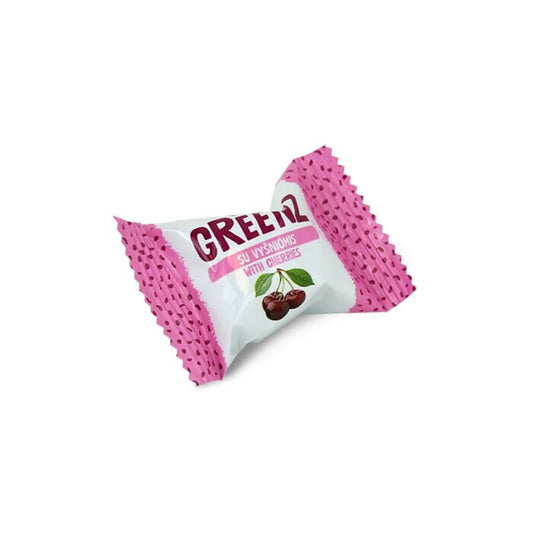 Saldainiai GREENZ su vyšniomis, be pridėtinio cukraus